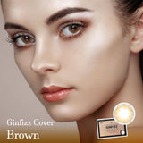 Ginfizz  Cover 3 Colored Brown Contact Lenses