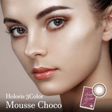 Holoris 3 Color Mousse Choco Colored Contact Lenses-Lensme