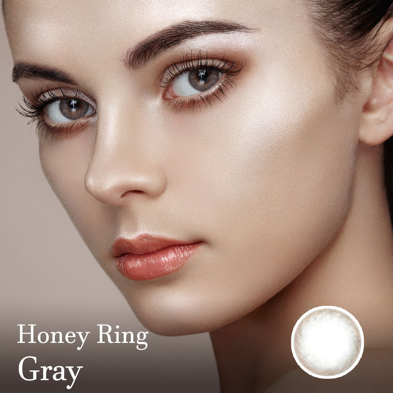 Honey Ring Gray Colored Contact Lenses-Olens