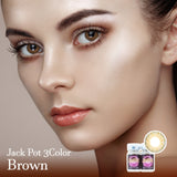 Jack Pot 3 Colored Brown Contact Lenses