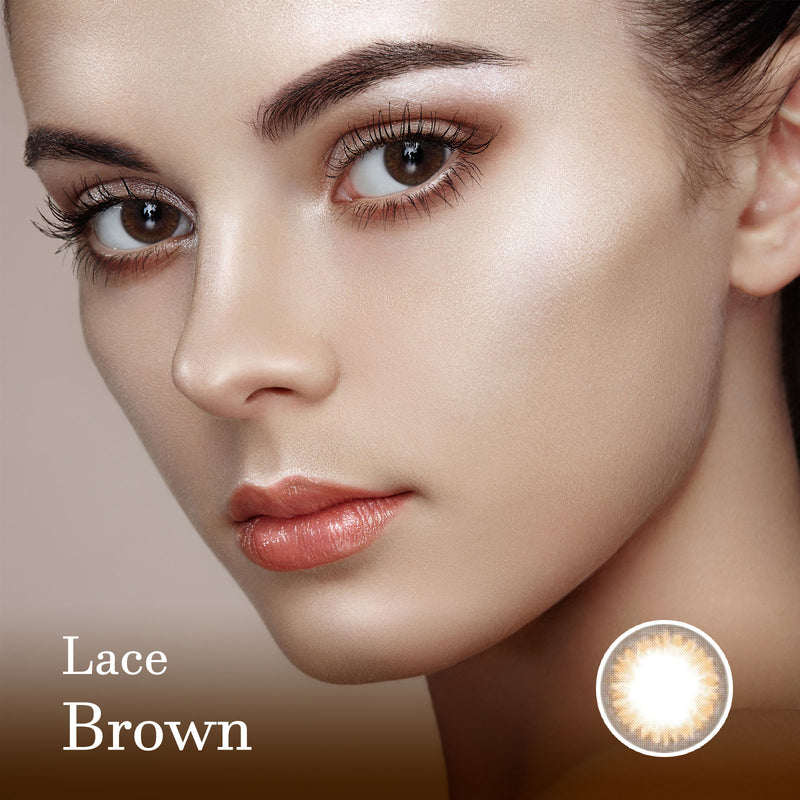 Lace Brown Colored Contact Lenses-Lensme