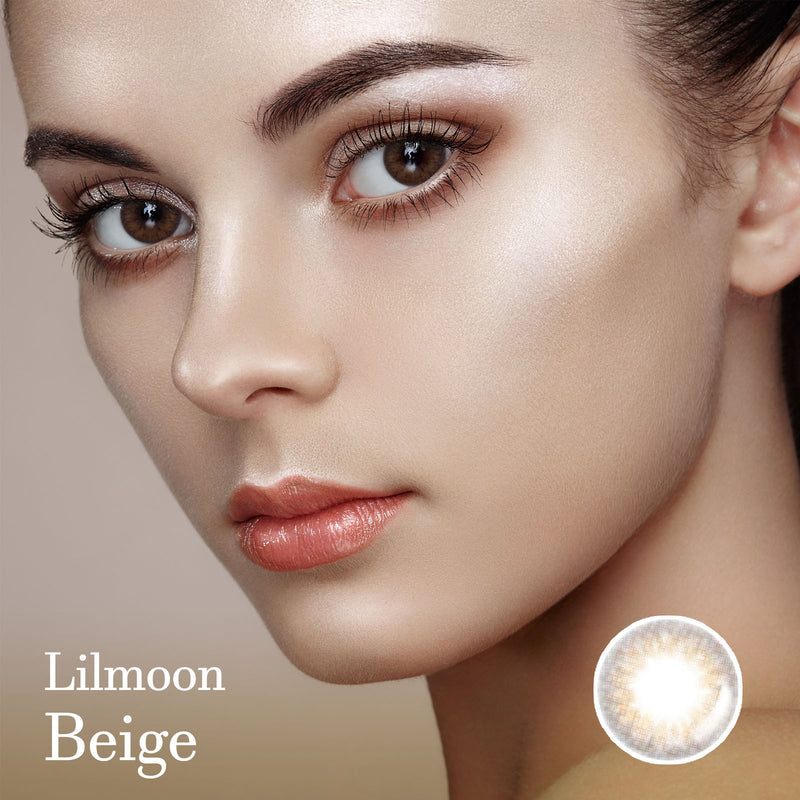 Lilmoon cover beige colored contact lenses-lensme