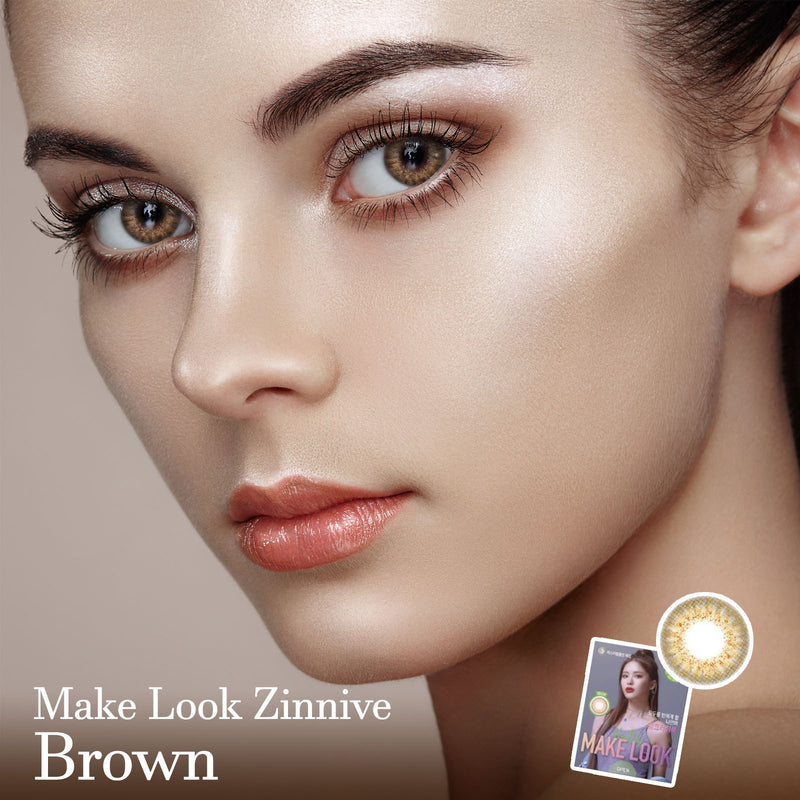Make Look Zinnive Brown Colored Contact Korean Lenses