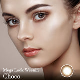 Mega Look Weenin 3 Tone Choco Colored Contact Lenses-DIA 14.7mm