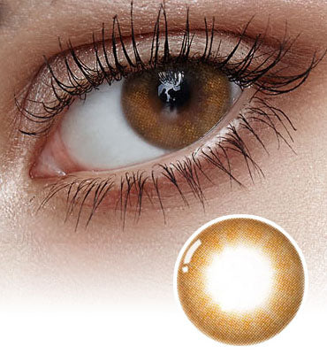 Pear Day Gold Brown Colored Contact Lenses - Olens