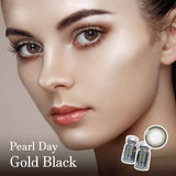 Pear Day Gold Black Colored Contact Lenses - Olens