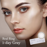Real Ring 1-day Gray Colored Korean Contact Lenses - Olens