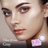 Tica 3Con Gray Colored Contact Lenses-Olens