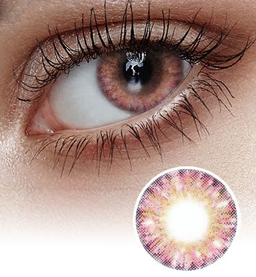 3 Colored Pink Contact Korean Lenses-14.5mm