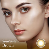 Yozo Style Brown Colored Contact Lenses-Lensme