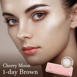Cherry Moon 1-day Brown Colored Contact Lenses - Olens