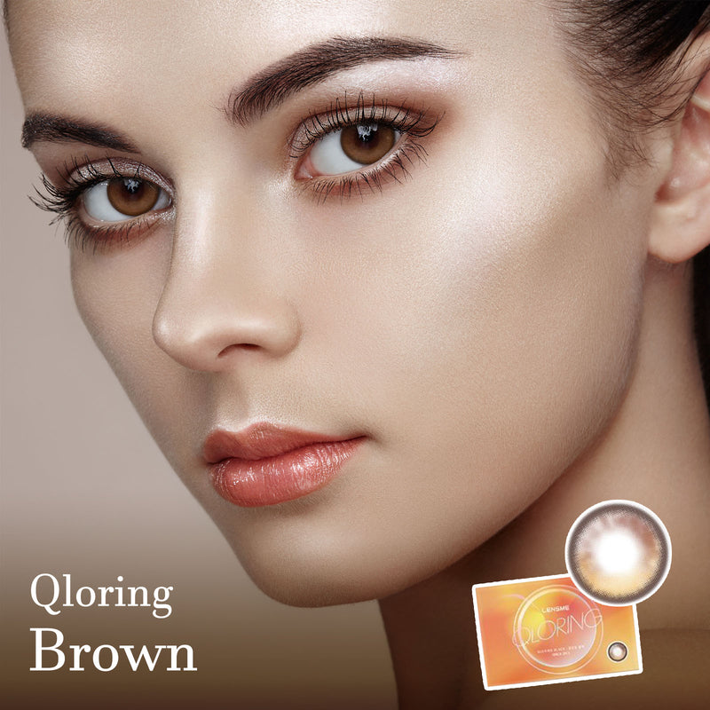 Qloring Brown Colored Contact  Lenses-Lensme