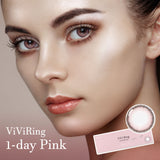 Olens ViViRing 1 day Pink Colored Contact Korean Lenses-Olens
