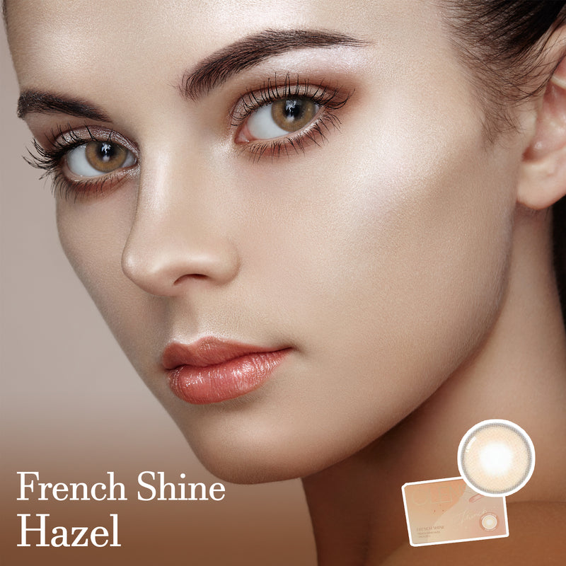 Olens  French Shine Hazel Colored Korean Contact Lenses -Olens