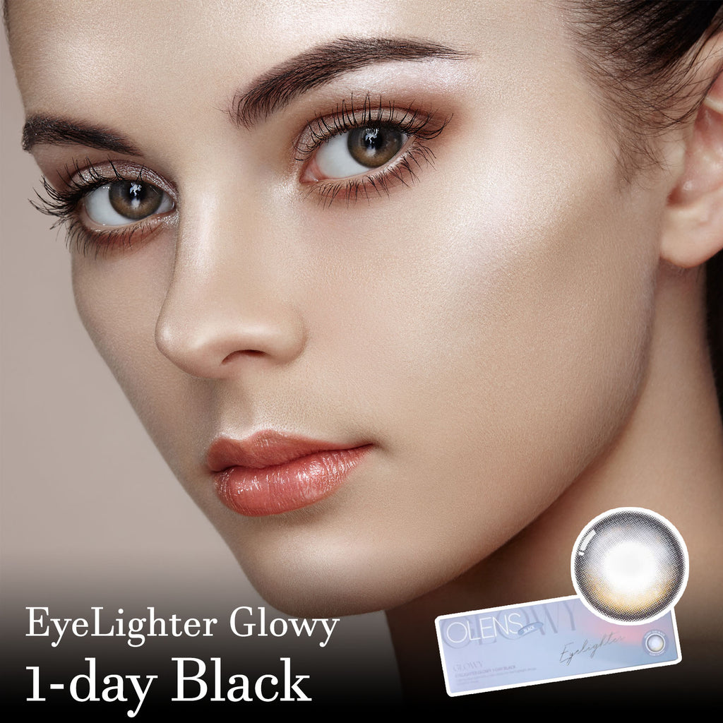 EyeLighter Glowy 1Day Black Colored Contact Lenses-Olens