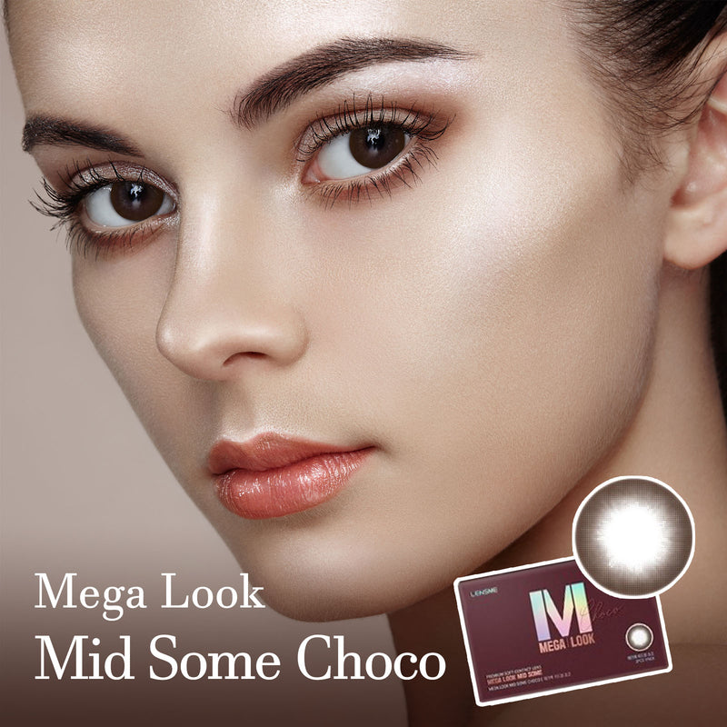 Mega Look Mid Some Choco Colored Contact Lenses-Lensme