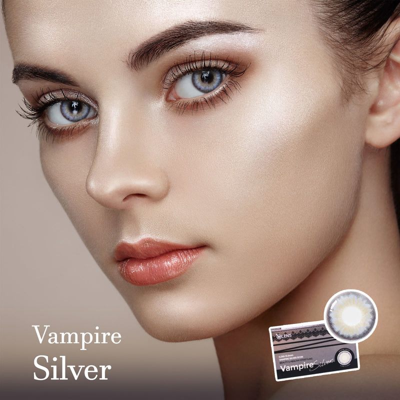 Vampire Silver Colored Contact Lenses-olens