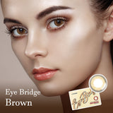 Eye Bridge Brown Colored Contact Lenses-Lensme