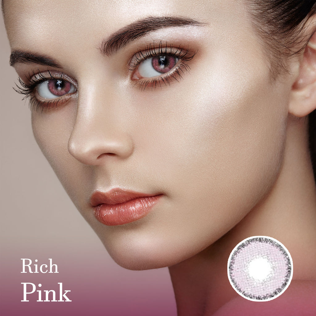 Rich Pink Colored Contact Korean Lenses-olens