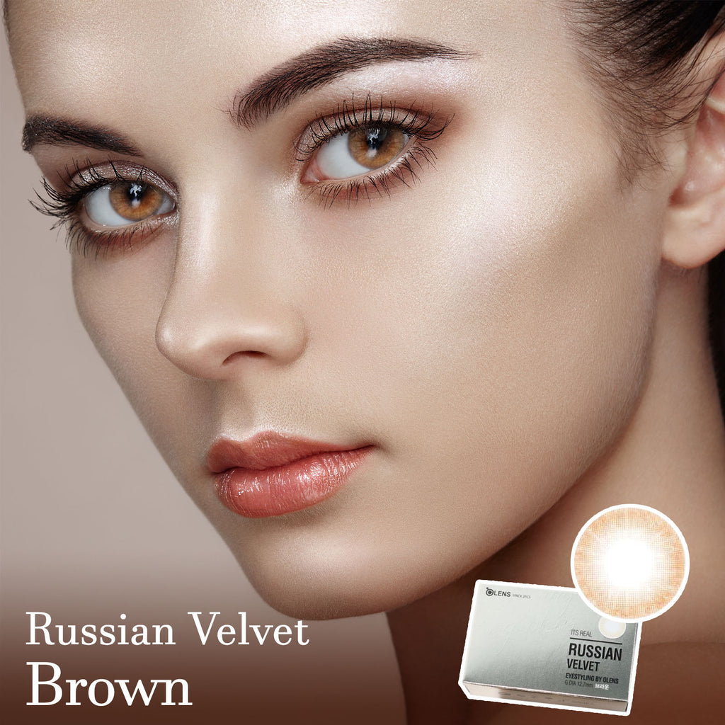 O-lens Russian Velvet Brown Colored Contact korean lenses-Olens