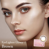 EyeLighter Glowy Brown Colored Contact Lenses-Olens