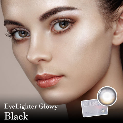 EyeLighter Glowy  Black Colored Contact Lenses-Olens