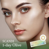 Scandi 1day Olive (10P) Colored Contact Lenses - Olens