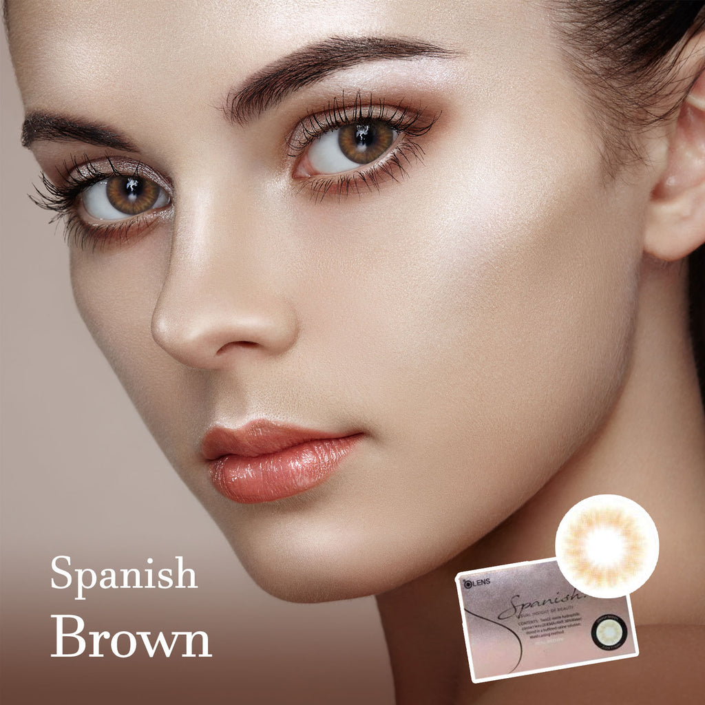 Olens Spanish Real Brown Colored Korean Contact Lenses-Olens