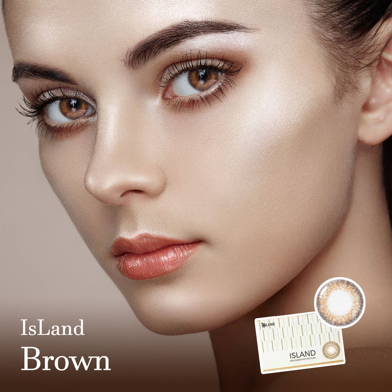 Island Brown Colored Korean Contact Lenses - Olens