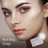 Real Ring Gray Colored Korean Contact Lenses - Olens