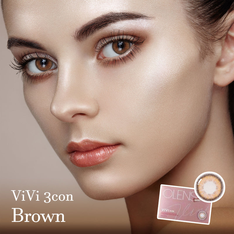 ViVi 3 Con Brown Colored Contact Lenses-Olens