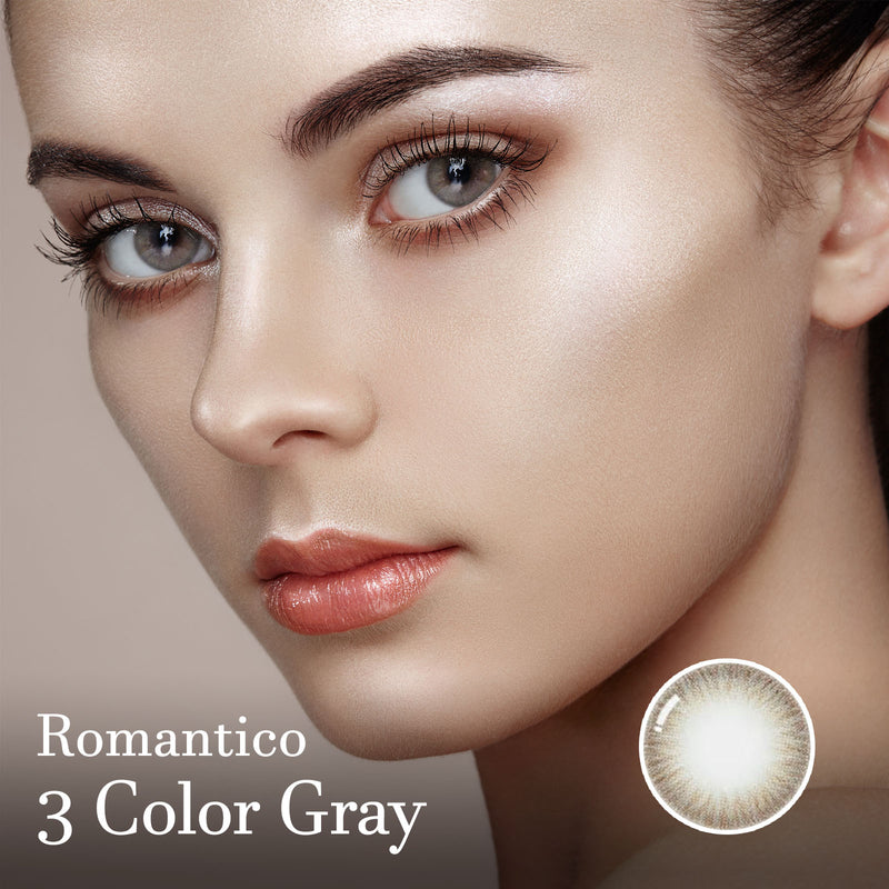 Romantico 3 Color Gray Contact Lenses-Olens