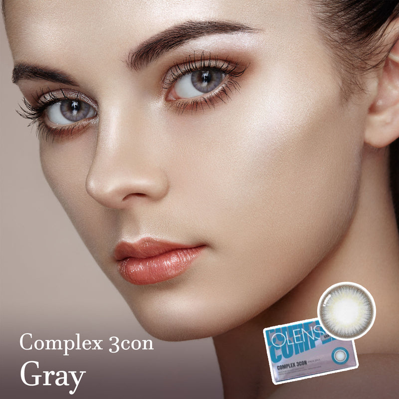 Complex 3con Gray Colored Contact Lenses-Olens