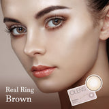 Real Ring Brown Colored Korean Contact Lenses-Olens