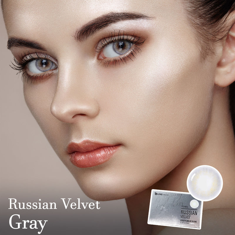 O-lens Russian Velvet Gray Colored Contact korean lenses-Olens